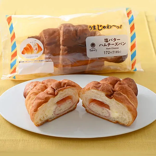 塩バターハムチーズパン