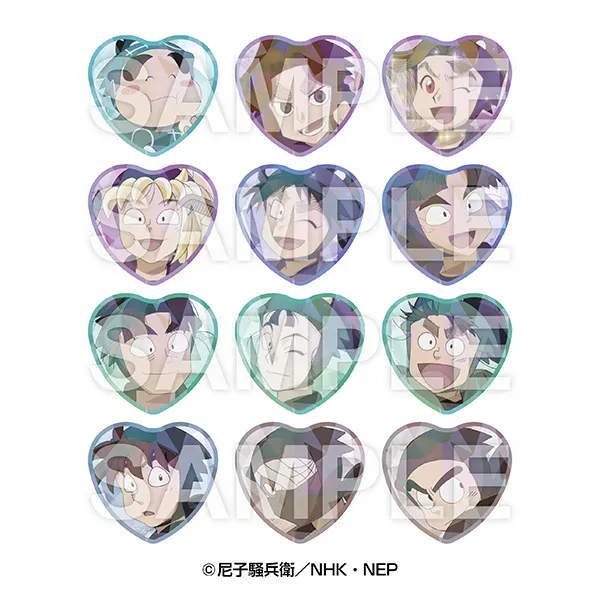 TV Anime “Nintama Rantaro” Trading Holo Heart-Shaped Badge B ver.