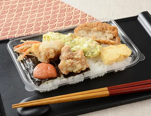 Spicy Pollock Roe & Fried Chicken Nori Bento