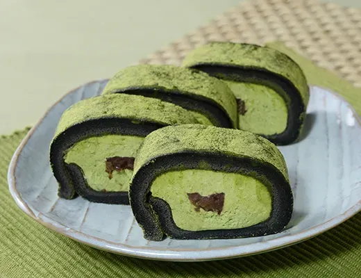Uchi Café MORIHAN Thick Matcha Mochi-texture Roll Wrapped in Mochi (4 pcs)