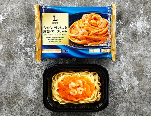 もっちり生パスタ 海老トマトクリーム