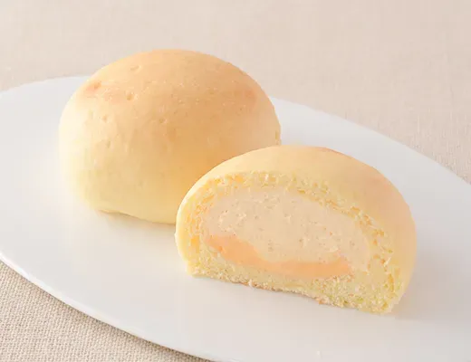 クリームたっぷり! ふわもち冷やしクリームパン ダブルカスタード