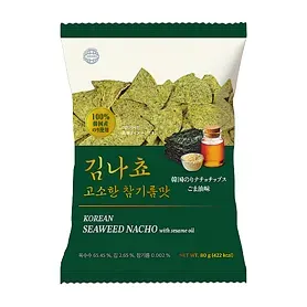 Korean Seaweed Nacho Chips Sesame Oil Flavor
