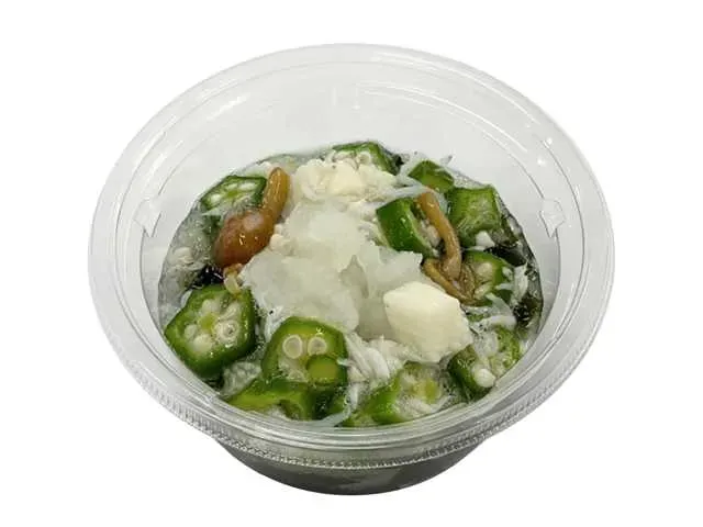 Okra and Mountain Yam Sticky Salad