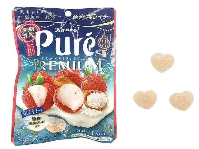 KANRO PURE GUMMY PREMIUM: Taiwanese Salt Lychee