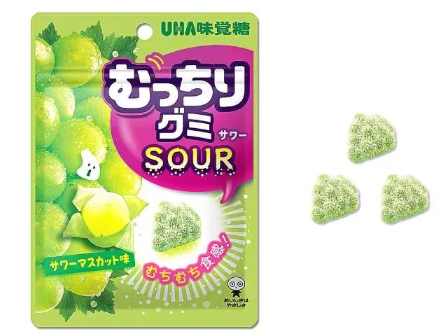 UHA Mikakuto Mucchiri Gummy Sour Muscat Flavor