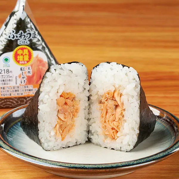 Extra-Large Hand-Rolled Rice Ball with Sockeye Salmon