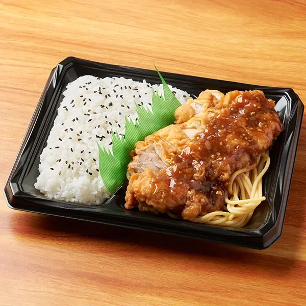 Fried Chicken Bento with Aromatic Soy Sauce