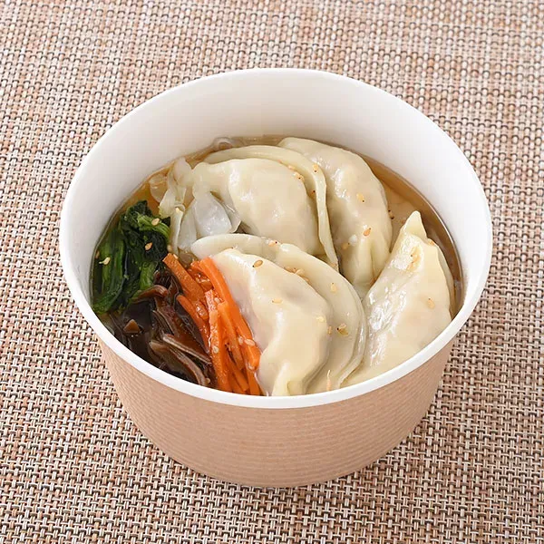 もちもち餃子と春雨の中華スープ