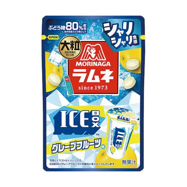 MORINAGA Giant Ramune Candy Ice Box Grapefruit Flavor