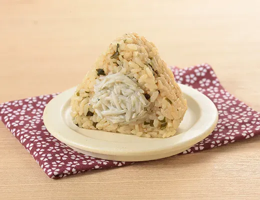 Rice Ball with Date Shirasu and Sanriku Seaweed