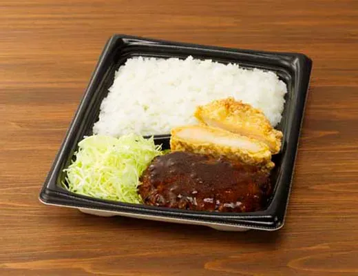 ハンバーグ&鶏竜田揚げ弁当