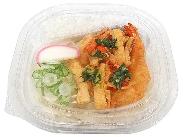 Chilled Grated Daikon Kishimen Noodles with Shrimp and Vegetable Tempura