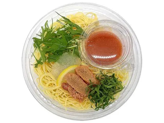 爽やかレモンジュレとたらこの冷製パスタ