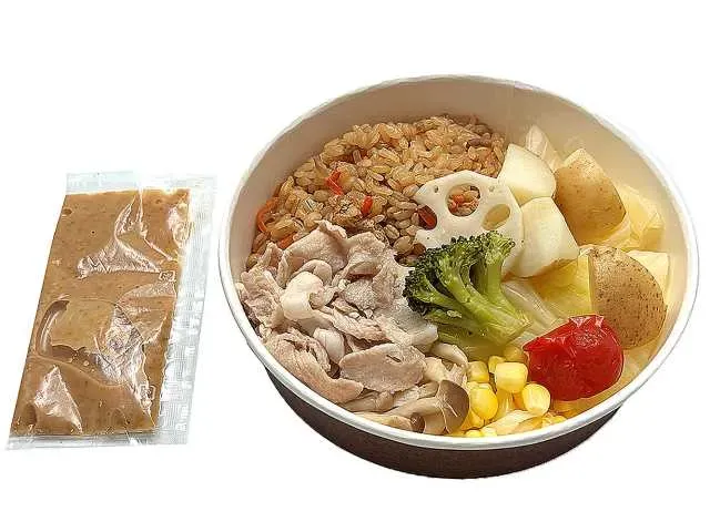 蒸し野菜と豚しゃぶのサラダごはん