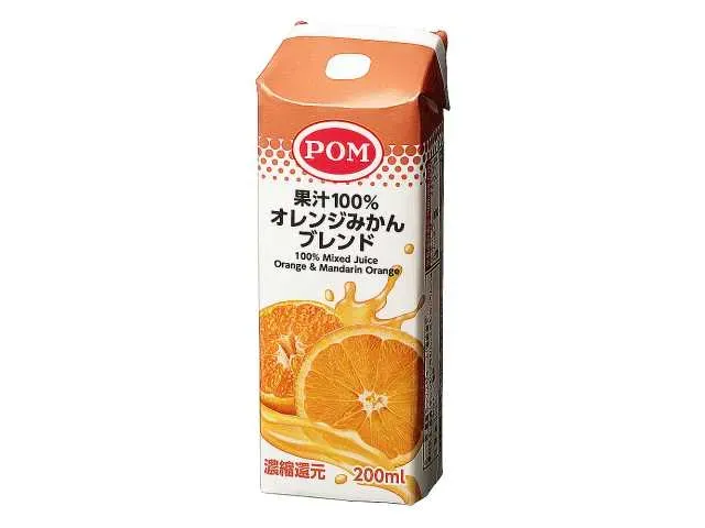 POM 과즙 100% 오렌지 귤 블렌드 200ml
