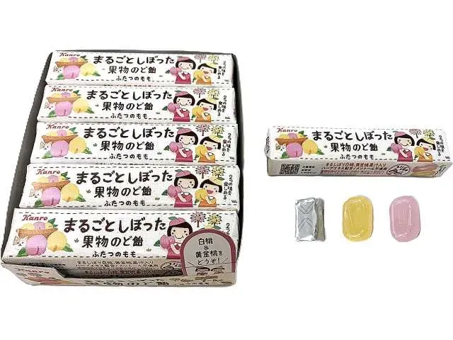 カンロ まるごとしぼった果物のど飴 ふたつのもも