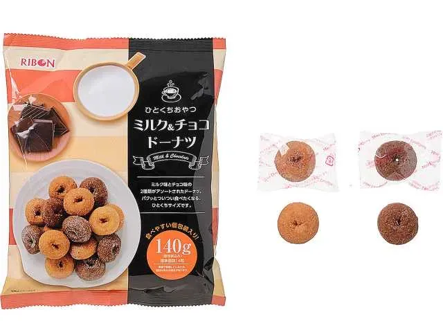 リボン ひとくちおやつ ミルク&チョコドーナツ