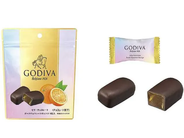ゴディバ ゼリーチョコレートダークチョコレートオレンジ4粒入