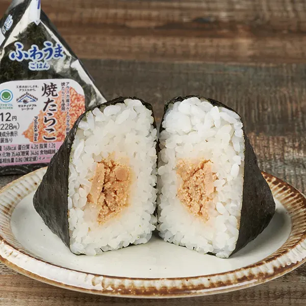 Green Seaweed and Grilled Cod Roe Rice Ball