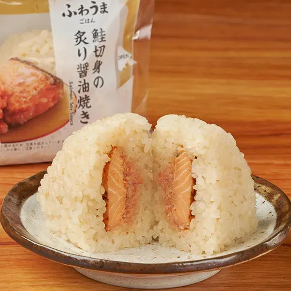 Seared Soy Sauce Grilled Salmon Rice Ball