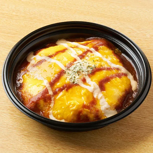 Omelet Rice with Soft Runny Egg and Demi-glace Sauce