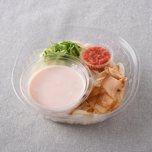 和風だしが効いた冷し明太クリームうどん