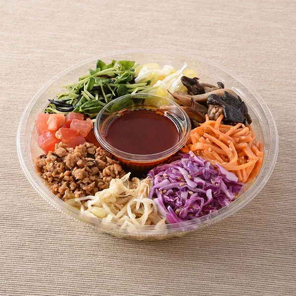 Bibim Noodles with 8 Ingredients of Namul and Vegetables