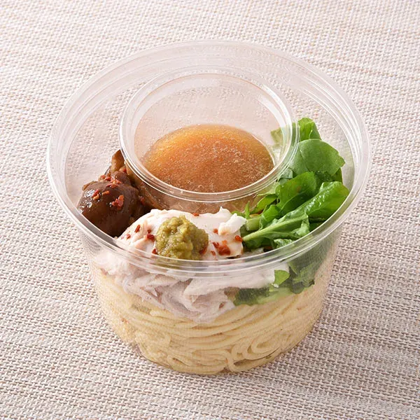Cold Pasta with Large Nameko Mushrooms and Chicken Breast