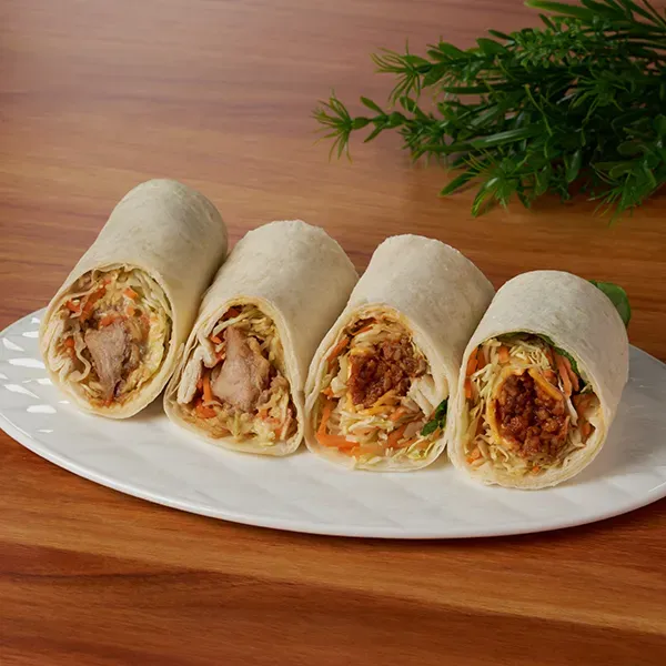 トルティーヤタルタルチキンとタコス風ミート