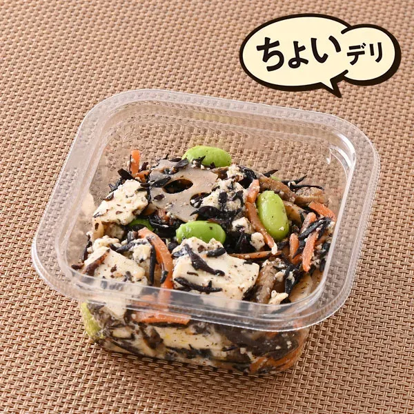 豆腐と枝豆のひじき和え