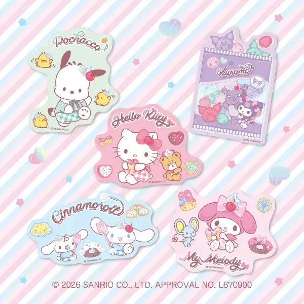 SANRIO CHARACTERS Snack Stickers