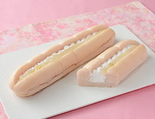 Peach & Whipped Cream Roll