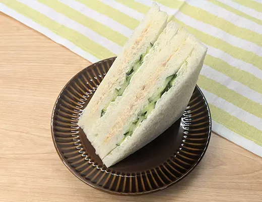 Cucumber and Tuna Sandwich Made with Fukushima Cucumbers