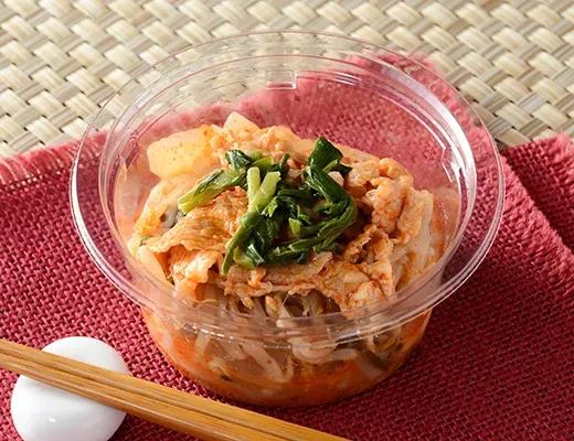 冷たいまま食べる 豚キムチもやし