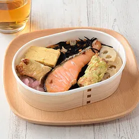 Salt-Koji Coated Coho Salmon Nori Bento (Glutinous Barley Rice)