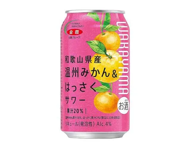 와카야마현산 온주밀감 & 핫사쿠 사워 350ml