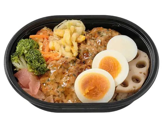 Chicken Meatball Bento with Shiso-Scented Japanese Sauce (Mochi Barley)