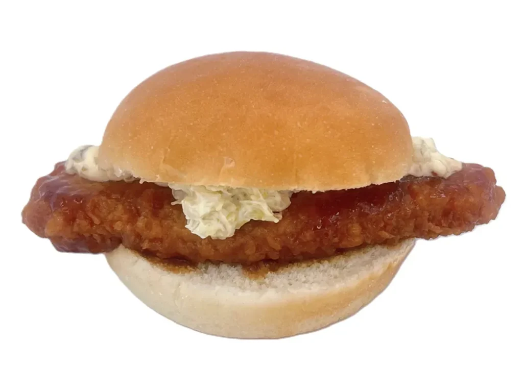 はみでたチキンカツバーガー
