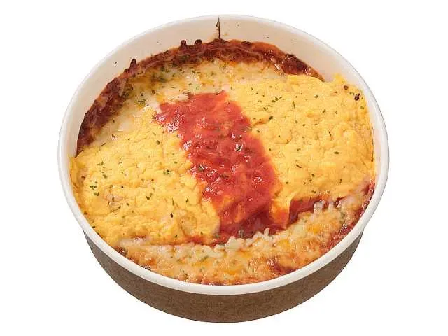 Omelet Rice Doria with Tomato Sauce