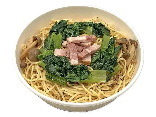 도야마현산 소송채 버터 간장 일본식 파스타