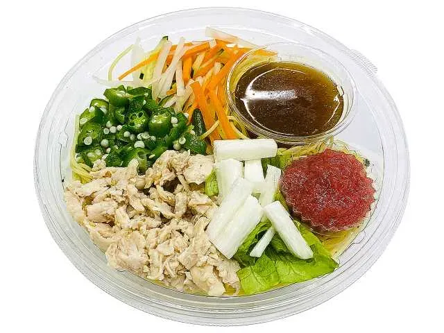 매실 젤리와 찐닭고기 냉파스타 기슈 남고매실 사용