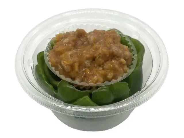 Chilled Green Pepper with Minced Meat Miso Using Miyagi-Grown Green Pepper