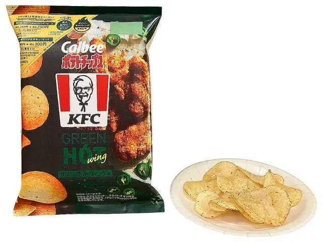 CALBEE Potato Chips KFC Green Hot Wing Flavor