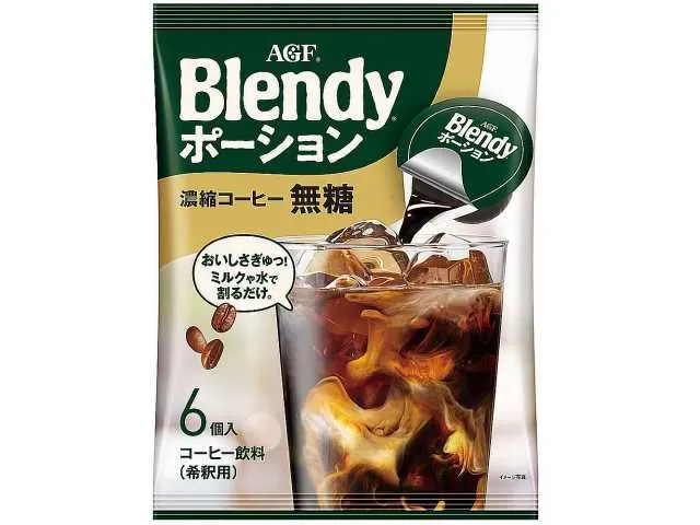 AGF Blendy Portion Concentrated Coffee Unsweetened 6 Pieces