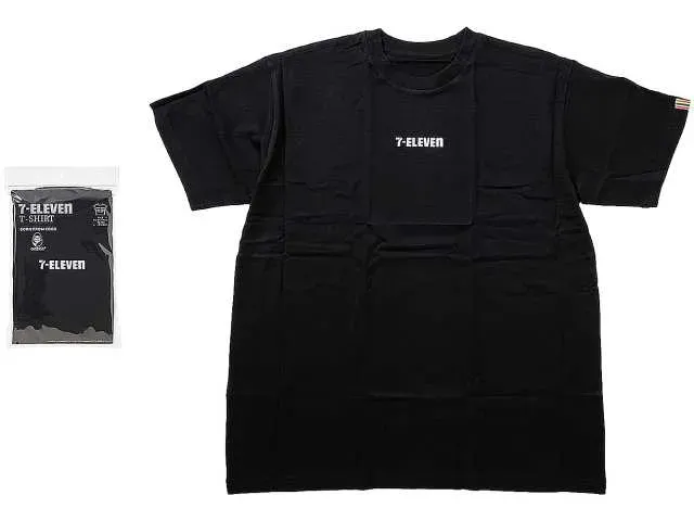 7-11 T-Shirt with English Logo Black L