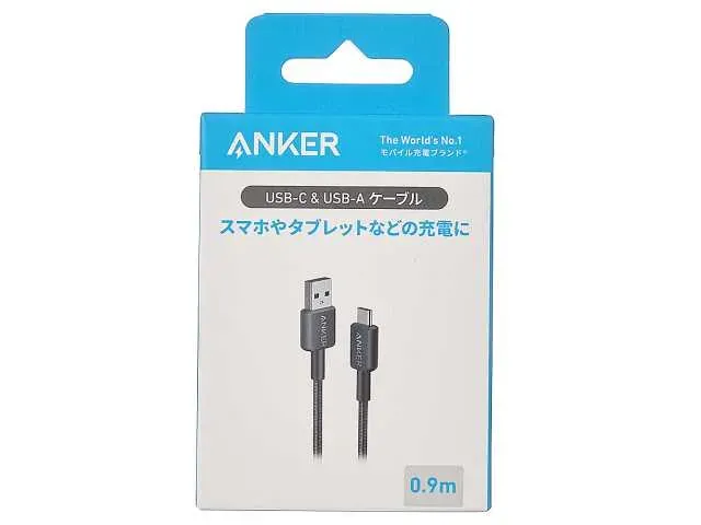 アンカー 充電通信ケーブルAtoC 0.9m