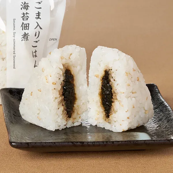 Rice with Sesame Seaweed Tsukudani Rice Ball