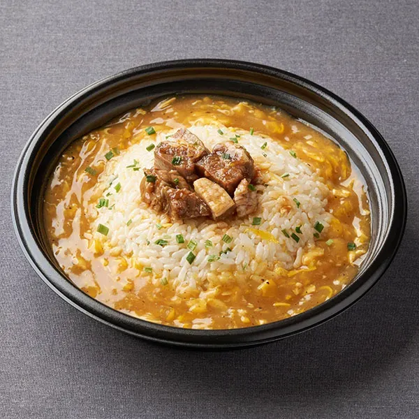 Fried Rice with Chunky Roast Pork and Egg Sauce
