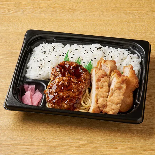 Fried Chicken & Charbroiled Chicken Meatball (with Cartilage) Bento